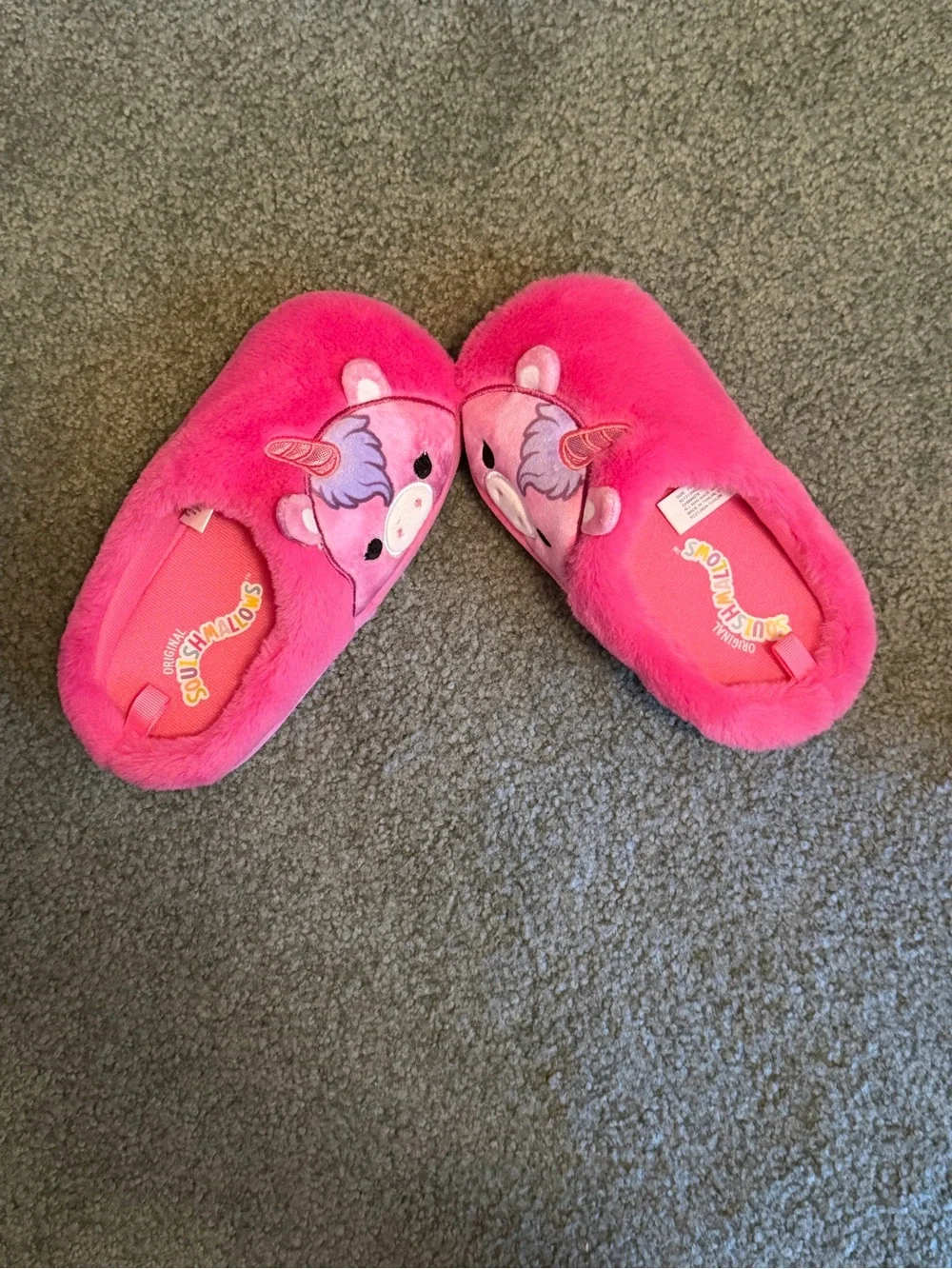 Squishmallows Pink Unicorn Kids Slippers